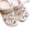  Piezas de zapatos Accesorios 1 Juego de sandalias de mujer Diseñador Croc Charms Gemstone Cool Kwaii Zapato Decoraciones Pearl Metal Accesorios 230403