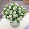 Dekorativa blommor 11 huvuden Artificial Rose Bouquet Temperament Multi Color Silk Fake For Home Wedding Party Decoration