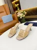 Women Summer Slippers lady bench shoes Stylish comfortable female flat Advanced imitations genuine leather Valentinoes 0218