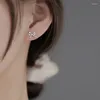 Stud Earrings Fashion 925 Silver Needles Sweet Cute Bow For Women Color Simple Minimalist Ear Piercing Jewelry Gift