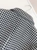 Kvinnorjackor 10.25 Kvinnor Temperament Lapel Collar Houndstooth Delad Pearls Single Breasted Pocket Fashion Wool Jacket