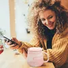 Ensembles de vaisselle tasse à café en céramique tasse à lait adorable avec cuillère eau à la maison de bureau