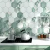 Wall Stickers 10-piece wallpaper 20 * 23cm PVC wallpaper hexagonal ceramic tile sticker self-adhesive floor sticker 230403