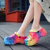 Summer Slippers Heel Beach Women Leopard High Sandals Clogs Fashion Platform Woman Wedges Shoes zuecos mujer 230403 905