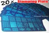 NUOVO 20 pz XL PIENO Nail Stamping Timbro Piastra Immagine di Design Completo Disco Stencil Trasferimento Polacco Modello di Stampa QXE01208683171