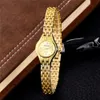 Женские часы, простые элегантные маленькие роскошные брендовые золотые наручные часы для женщин, женские кварцевые часы для девочек montre femme 231102