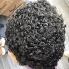 Dark Brown 15mm Curly Afo Black Man Wigs Toupee Durable Thin Skin Base Men Toupee 100% Human Hair System Capillary Prosthesis