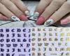 Design 3D Nail Art Stickers Decorazione Manicure Adesivo per unghie color oro rosa Autoadesivi Consigli fai da te Adesivi con colla posteriore Nuovo Fa8086406