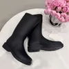 knee high designer boots top quality womens leather boots long boots fashion ladies winter warm boots cowhide Designer new rain boots waterproof and breathable