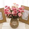 Decorative Flowers Artificial Flower Peony Silk Wedding Christmas Scene Fake Summer Decoration Bride Holding Bouquet Faux Arrangement