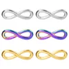 Pendentif Colliers 6pcs / lot en acier inoxydable simple couple huit charmes en forme bricolage amour éternel pour les amoureux fiançailles cadeau bijoux en vrac