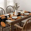 Table Mats Black Pumpkins Fall Placemats Set Of 4 12x18 Inch Seasonal Autumn Halloween For Party Kitchen Dining Decor Stocked