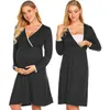 Sleep Lounge Maternité Allaitement Robe Pyjamas Vêtements De Nuit Vneck Grossesse Allaitement Chemises De Nuit Pour Les Femmes Enceintes Chemise De Nuit 2023 231102