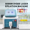 Strumento di bellezza per la casa Novità nella macchina per la depilazione laser a diodi 808 3 lunghezze d'onda 755nm / 808nm / 1064nm Rimuovi lo strumento per l'epilatore dei capelli della macchina per capelli