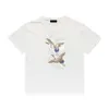 T-shirt à manches courtes pour hommes, marque Angel, imprimé palmier, Hip Hop, High Street, col rond, manches courtes