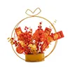 Kwiaty dekoracyjne w stylu chiński sztuczny koszyk kwiatowy Ozdoba wiosenna festiwal po rok na domowe wakacje na imprezę jesienną dekorację imprezową