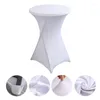 Nappe couvre Cocktail nappes blanches couleur unie ronde Stretch Spandex fête de mariage El Bar décoration