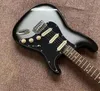 Chitarra elettrica Custom Shop Colore argento nero 6 punte gitaar tastiera in palissandro