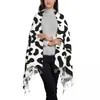 Halsdukar Luxury Leopard Skin Print Tassel Scarf Women Winter Fall Warm Shawl Wrap Lady Cheetah Animal