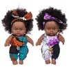 Bonecas Africano Preto Brinquedo Do Bebê Realista Olhos Marrom E Simulação De Pele Macia Boneca Dos Desenhos Animados Bonito Mini Menino Menina Criança Presente 231110