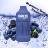 Оригинальные электронные сигареты BREZE STIIK BS7500 Puff, 80 мг, одноразовая ручка для вейпа, 650 мАч, аккумуляторная батарея, 12 вкусов, 2%, 5% емкость, 16 мл, черника, кислая малина