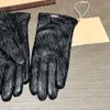 Gants d'hiver en cuir pour femmes, écran tactile en peluche, pour le cyclisme en plein air, mitaines de Ski chaudes et coupe-vent de styliste, gants en peau de mouton véritable