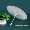 Oilpaper Umbrellas Wedding Bride Parasols Parasols White Paper Umbrella Wooden Handle Chinese Craft Umbrellas LT616