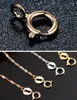 Loose Gemstones 1pcs Arrival 18K Yellow Gold Clasp AU750 Round Spring Necklace