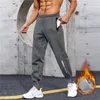 Męskie spodnie jesień i zima mężczyźni polar sporty ćwiczenia fitness jogging swobodny spodni ciepły mężczyzna