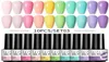 Nagelkonstsatser 10pcsset gelpolska rosa glitter schema Vårfärger semi permanent blöt av uv led kitnail kitsnail8348917