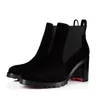 Winter Luxe Capahutta Enkellaarsjes Dames Zwart Lederen Platformzool Dikke Zool Booties Feestjurk Dame Motorlaars Comfort Wandelen EU35-44