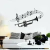 Stickers muraux Petite musique sticker mural papier maternelle chambre d'enfants instruments de musique notes de musique vinyle sticker mural salon cuisine décoration W100 230403