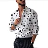 Męskie koszule Single Black Black Dot Men's Business Fashion Busines