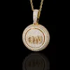 Персонализированное вращающееся письмо с комбинированным кулоном, ожерелье, законодатель моды, креативное ожерелье в стиле хип-хоп с цирконом, ювелирные изделия 231015