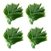 Decorative Flowers 50 Pcs Faux Green Plants Leaves Artificial Indoor Plastic Leaf Home Decor Wedding Fake Foliage