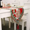 New Decorations Flag Creative Christmas Tablecloth Long Strip Coffee Table Decoration Home Holiday Clothes cosplay