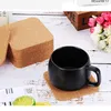 Table Mats Natural Round Wooden Non-slip Slice 6/10 PC Teacup Coffee Cup Drink Holder DIY Tableware Decoration Durable Mat