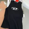 Hoge kwaliteit designer damestops Tanktop T-shirt Anagram Normaal cropped katoenjersey Camis Dames Knits Tees Gebreid vest Sport Ademend G9md #