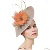 Other Fashion Accessories Headpieces Bride Wedding Fascinators Hat Headband Women Party Headpiece With Hair Clip Ladies Femm Dhgarden Dhyeb