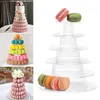 Kancalar Mutfak Aracı6 Katman Macaroon Piramit Macaron Tower Ekran Cupcake Fondan Kek Standları Düğün Dekorasyonu