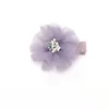 Hair Accessories 10Pcs/Lot In Sweet Snow Yarn Flower Clips For Girls Safety Hairpins Barrettes Headwear Kids Rope