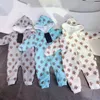 Pasgeboren Rompers Baby Dikke jumpsuits Nieuw geboren designer Brand Girls Girls Girls Winter kleding Letter Kostuums Jumpsuit Kids Bodysuit voor baby's