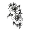 Tatuaggi temporanei Donne Impermeabile Autoadesivo del tatuaggio temporaneo Black Rose Multicolor Farfalla Fiore Tatuaggi Trasferimento dell'acqua Body Art Tatuaggio finto Z0403