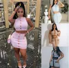 Trechsuits moda malhas femininas Duas peças Conjunto de roupas Mulheres Roupa Top Bodycon Skirt Sets Girls Tees Sweater Mujer Jogger