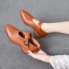 Chaussures habillées Style européen et américain Chaussure unique 2023 Pointu Talon moyen Lefu Polyvalent Femme Plataforma Mujer