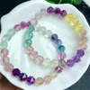 Bangle Natural Fluorite Faceted Armband Crystal Armband Bead Stretch Healing Gemstone Birthday Present 1st 7mm