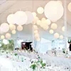 Decorações de Natal Lanternas de papel de alta qualidade 5pcs festival branco 16 polegadas 40cm Decoração de casamento DIY Festa de festas