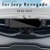 Автомобильный держатель Автомобильный держатель телефона для Jeep Renegade 2016 2017 2018 2019 2022 Кронштейн для стайлинга автомобиля GPS-подставка Поворотная поддержка мобильных аксессуаров Q231104
