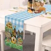 Table Cloth Rustic Sunflower Tabletop Collection Runner 13x70inch Burlap Dining For Spring Summer Fall Home Kitchen Decor