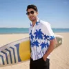 Camisas casuales para hombres Moda de verano Hombres Camisa hawaiana de manga corta para hombre Secado rápido Talla grande 3XL XL 5XL Playa floral